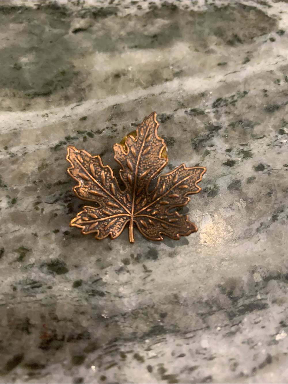 Copper Maple Leaf Pin Brooch